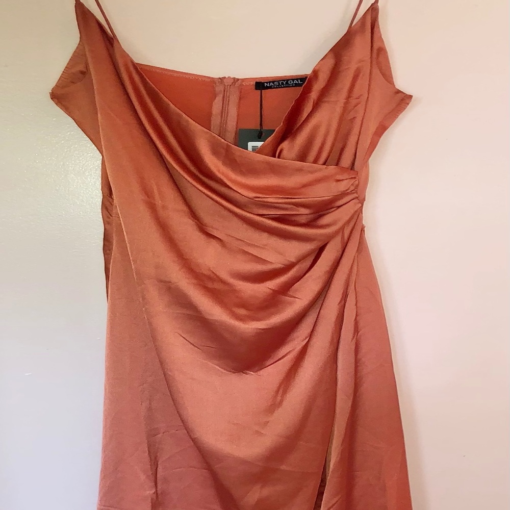 Nasty Gal When the Moon's Out Satin Maxi Dress